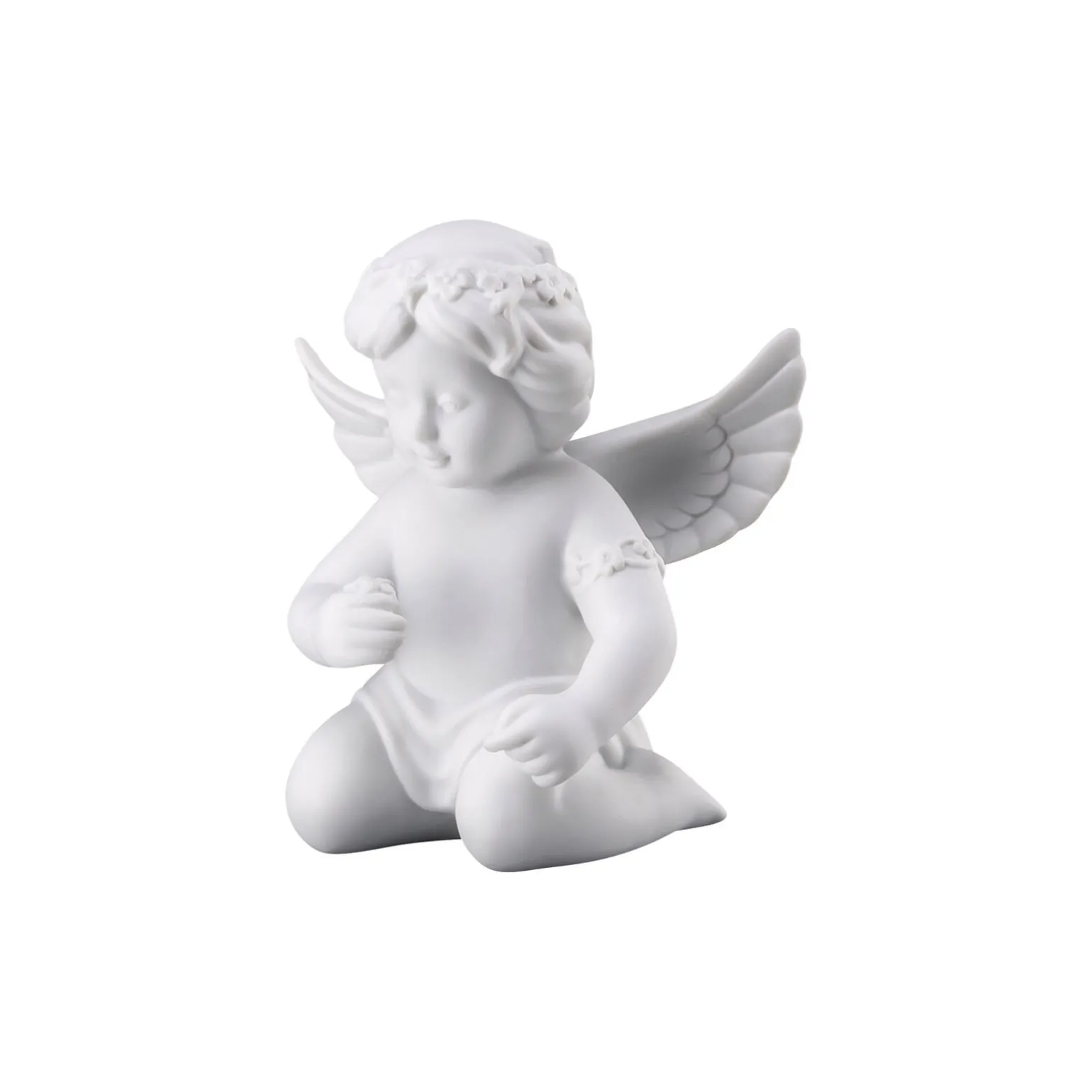 Engel mit Blumenkranz