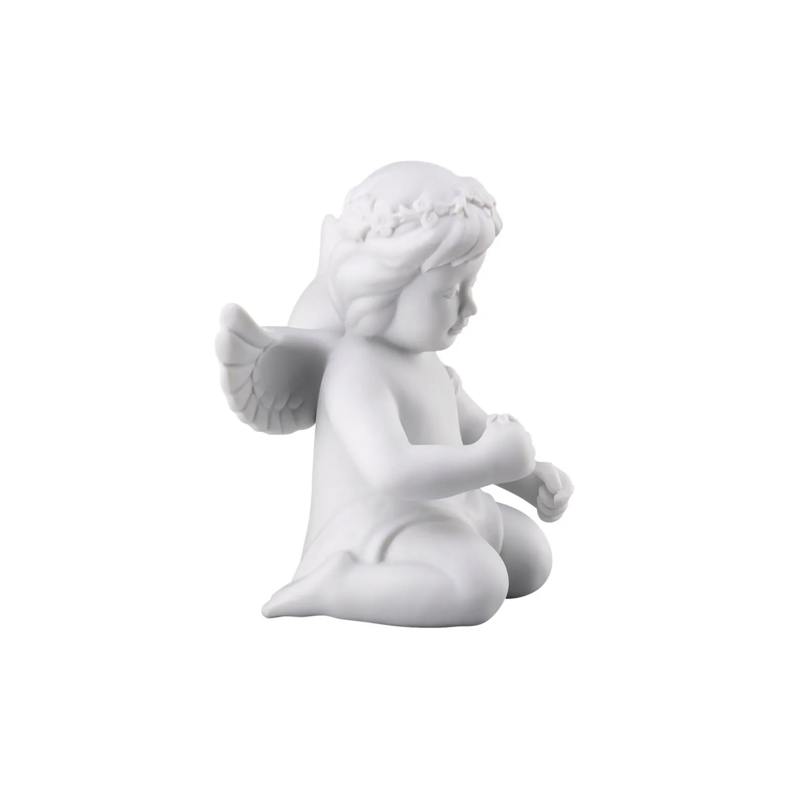 Engel mit Blumenkranz