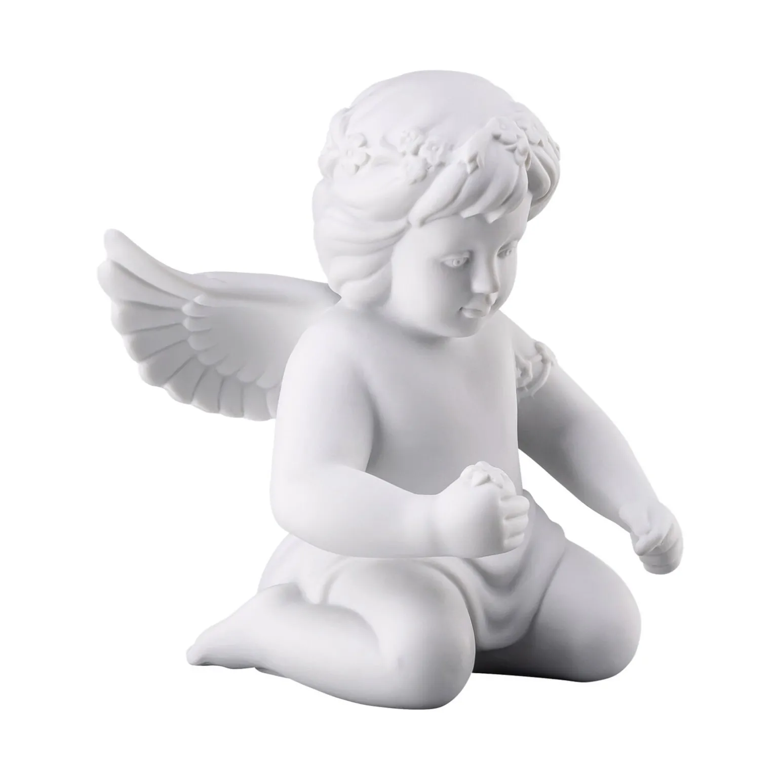 Engel mit Blumenkranz