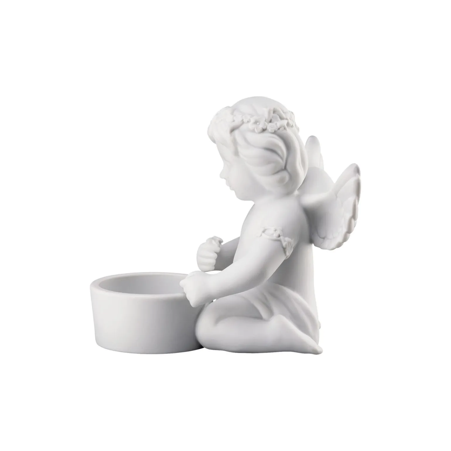 Engel mit Blumenkranz