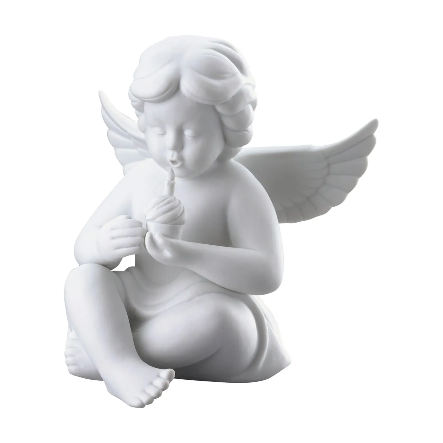 Engel mit Geburtstagskuchen