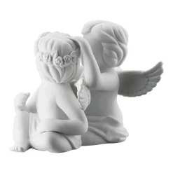 Engelpaar mit Blumenkranz