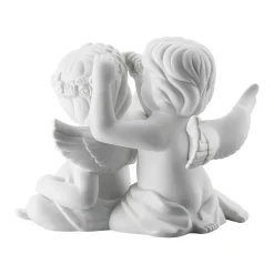 Engelpaar mit Blumenkranz