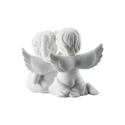 Engelpaar mit Blumenkranz