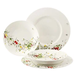 Set 4-tlg. mit Fahnen- und Couptellern